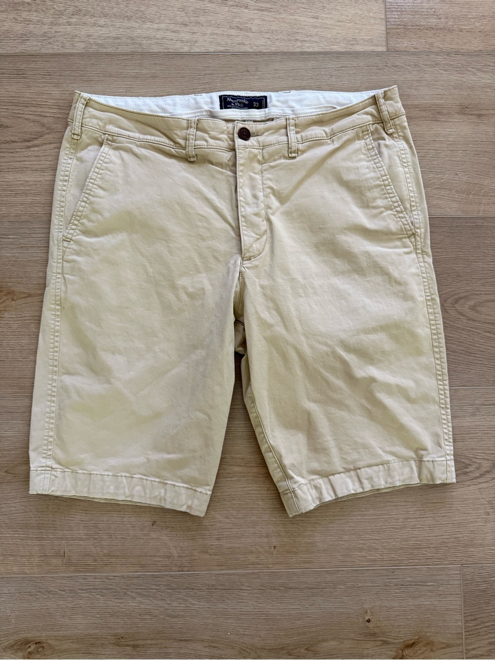 Abercrombie & Fitch Men’s Stretch Chino Shorts Size 33 Khaki